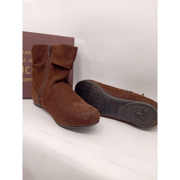 Women's Boots Roebuck And Co Slip Resistant Brown - Picture 6 of 10